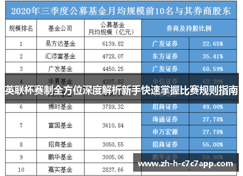 英联杯赛制全方位深度解析新手快速掌握比赛规则指南